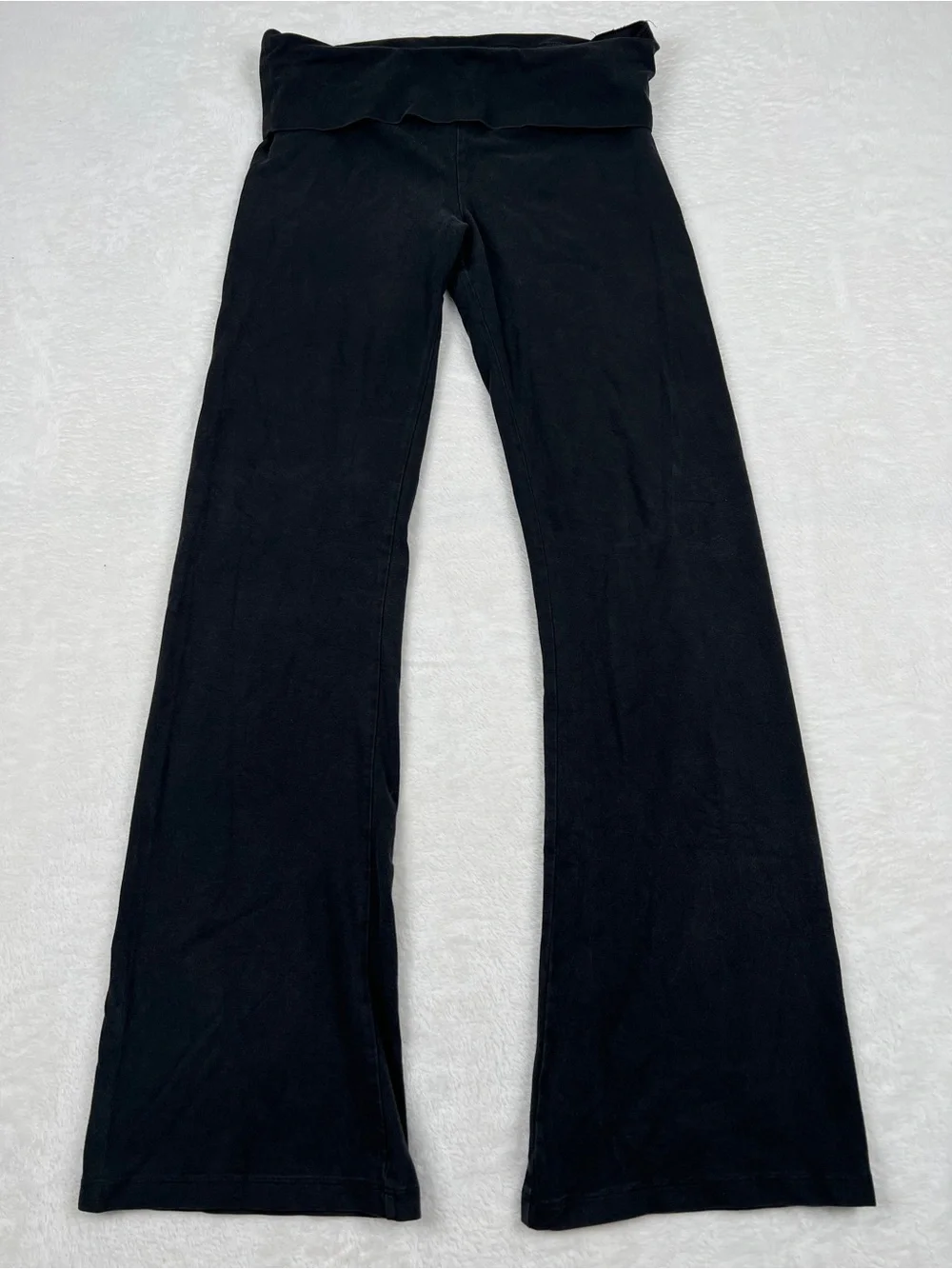 Victoria’s Secret Y2K Foldover Yoga Flare Pants Black Bootcut M